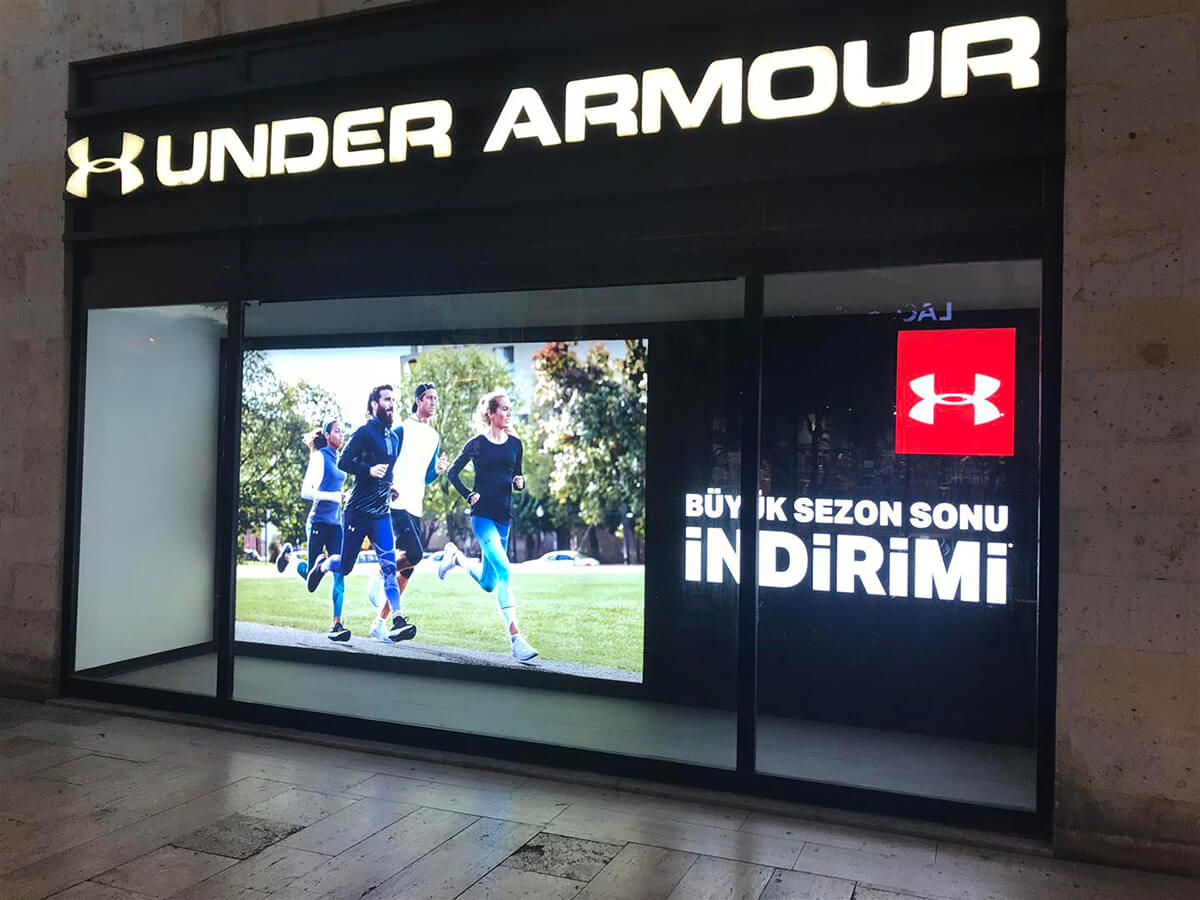 Under Armour backlit display fabric