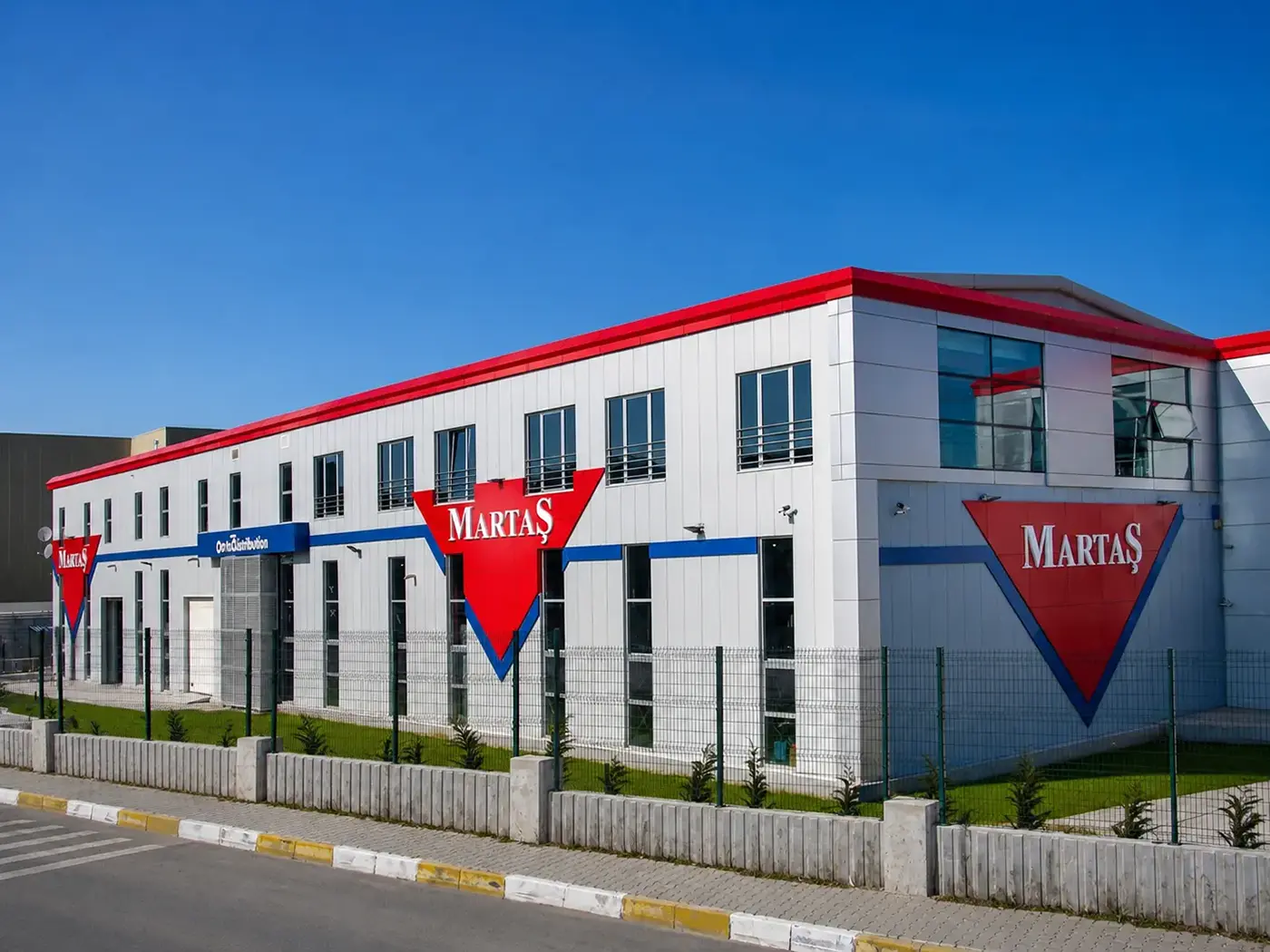 Martaş exterior signage across the factory building