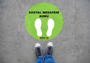 sosyal mesafe folyoları