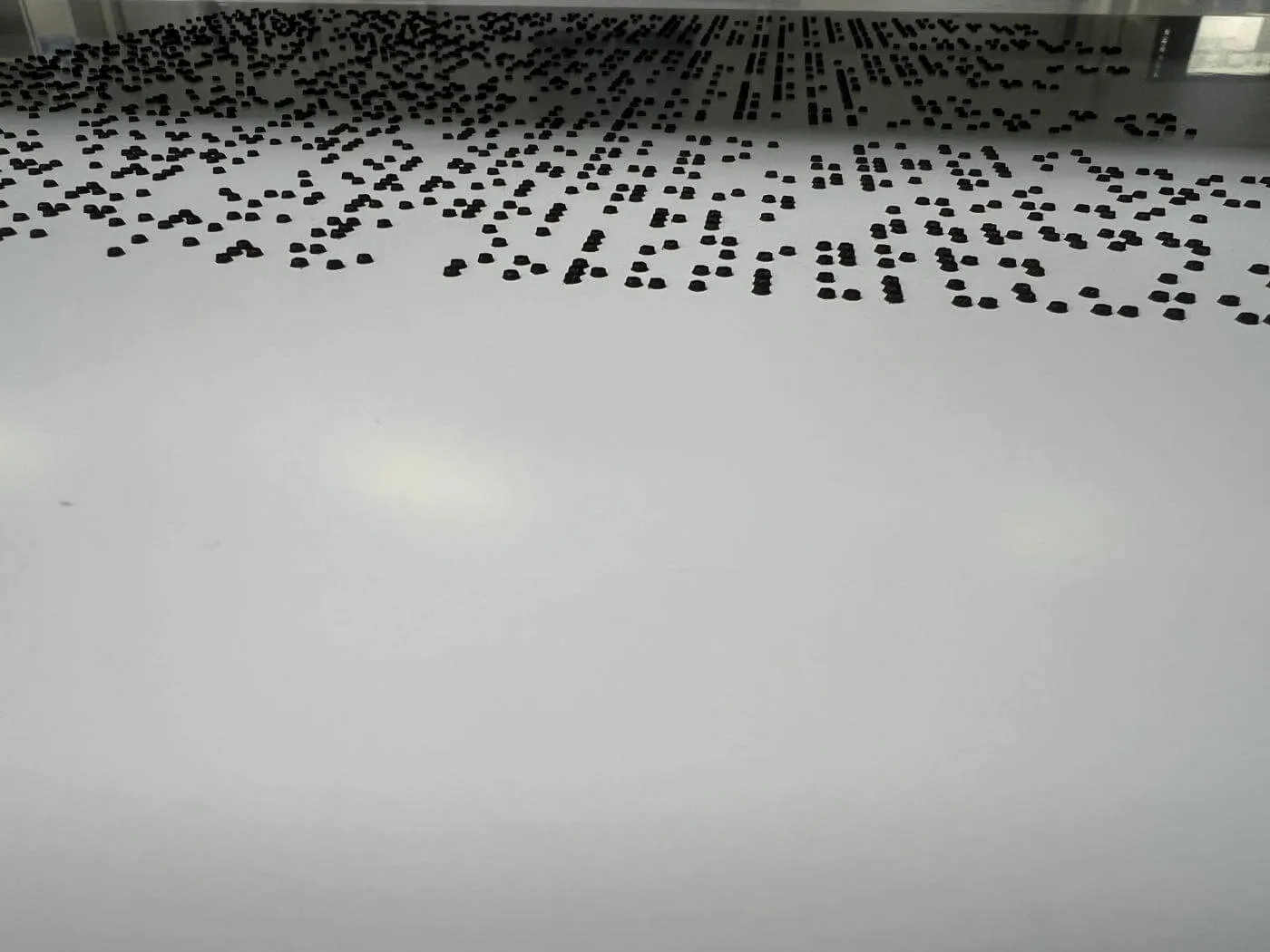 Raised dot texture produced with UV printing for the Canon tactile display project