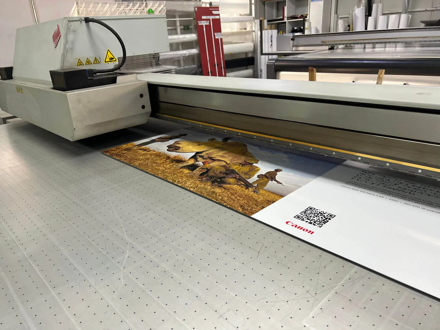 Canon tactile display panel being produced with UV flatbed printing