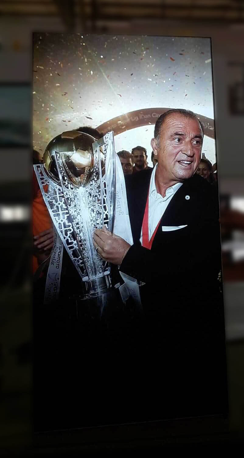 Large-format Galatasaray fabric lightbox installation